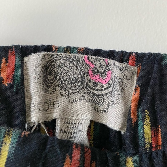 Ecote 100% Cotton Elastic Band Chevron Print Shorts - Picture 4 of 8